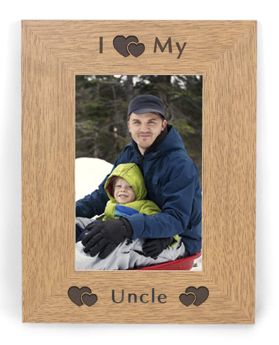 I Heart My Uncle Love 6x4 Picture Photo Frame Photoframe Gifts Keepsake from Niece Nephew For Birthday