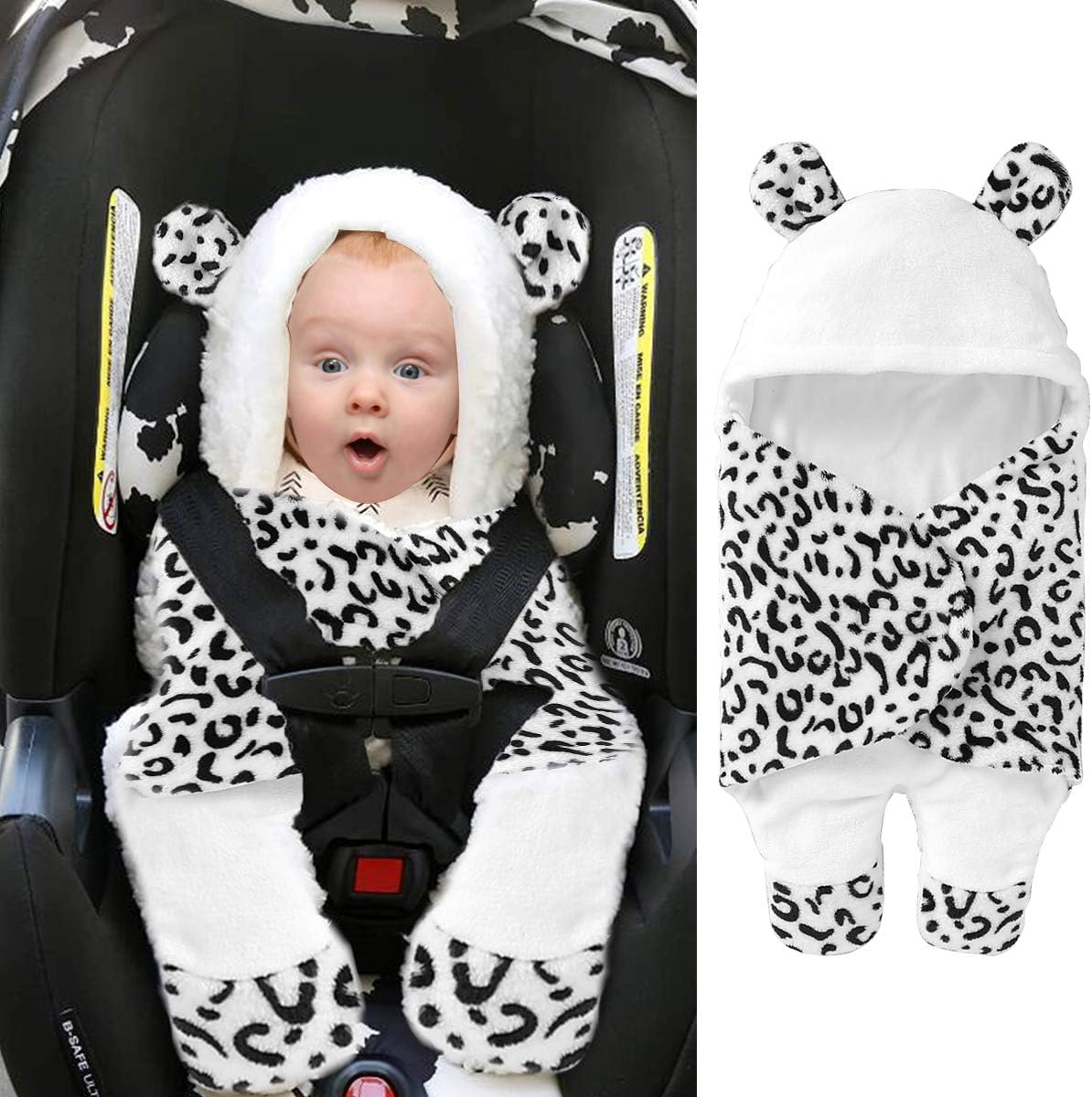 Damohony Para Ninos Y Ninas Para Bebes De 0 A 4 Meses Saco De Dormir Para Bebe Recien Nacido Diseno De Leopardo Mantas Y Sabanas Accesorios Bebe