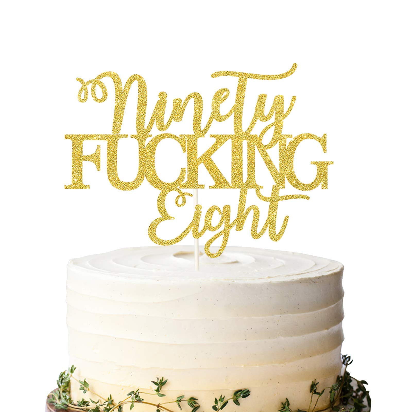 Ninety Eight Cake Topper, Happy 98th Birthday Cake Topper, Adult Birthday Cake Topper for 98th Birthday Party Decoration Supplies