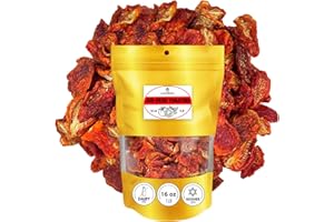 WOODCHA Sun Dried Tomatoes Halves, Dehydrated Vegetables Snacks Bulk, Vegan, Keto, Non GMO (16oz)