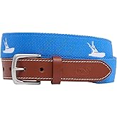 vineyard vines mens Sportfisher Embroidered Canvas Club Belt