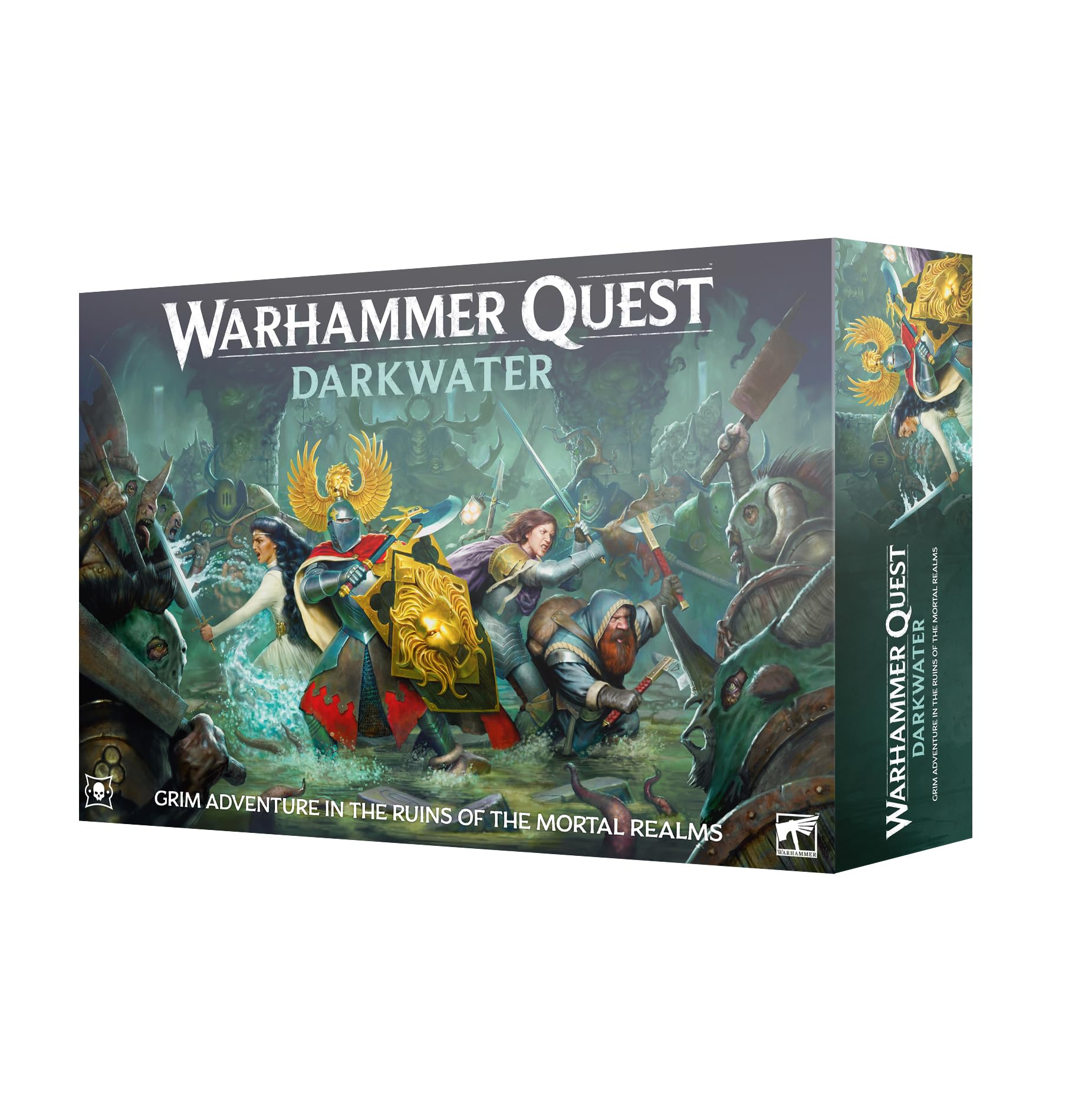 Photo 1 of Games Workshop Warhammer Quest: Darkwater – Cooperative Fantasy Board Game with 49 Miniatures, Campaign Gameplay, Map Book & Dice