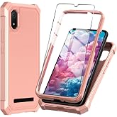 Mocotto for Cloud Mobile Stratus C8 Phone Case-Rose Gold | with Tempered Glass Screen Protector,Slim Soft Silicone Full-Body Protective Cover