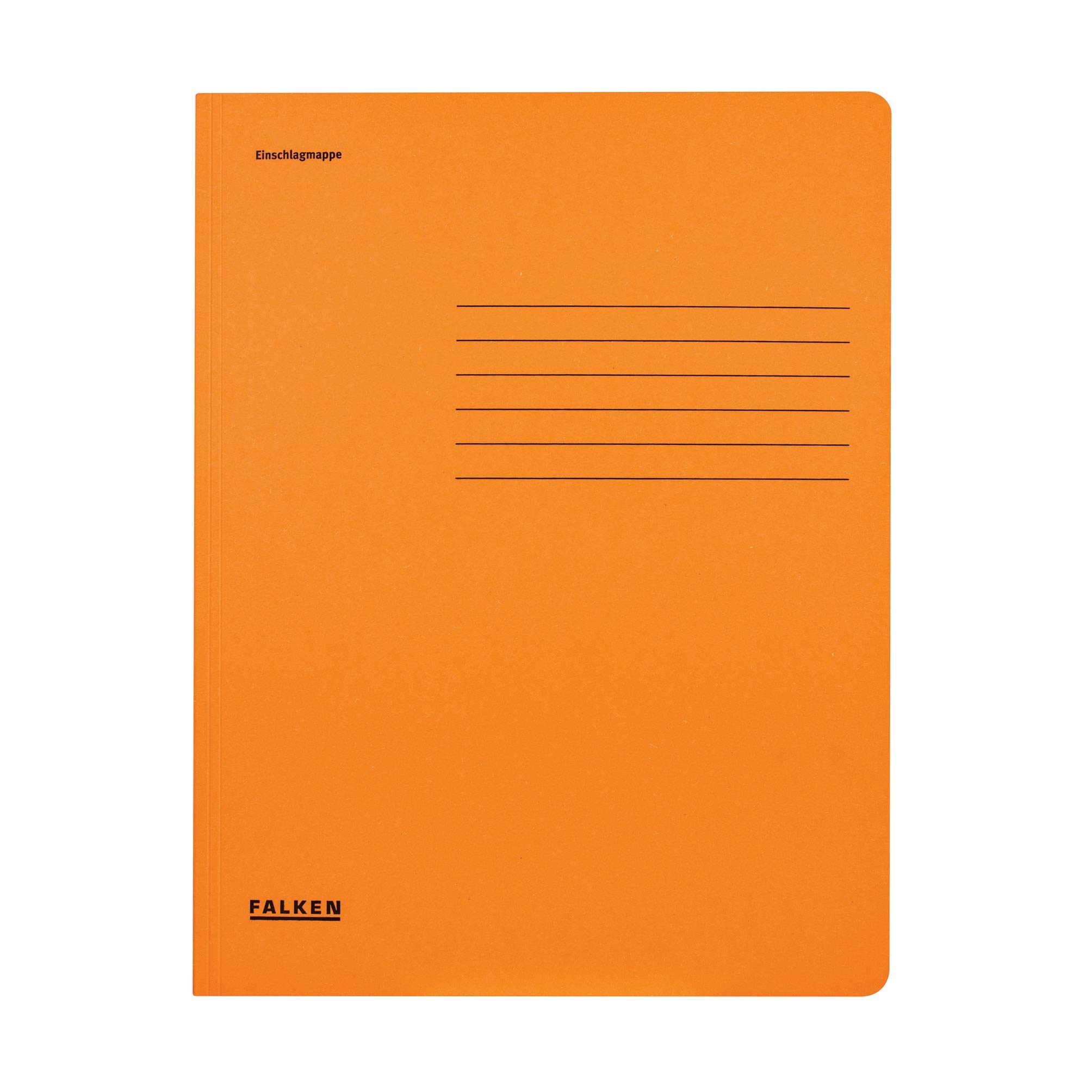 Exacompta - Ref 80001472001F - FALKEN - Recycled 3-Flap Folders - A4 (210 x 297mm) in Size, 320gsm Recycled Manilla, Holds Up To 200 Sheets - Orange (Pack of 25)