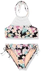 Hobie Girls' High Neck Halter Top and Side Tie