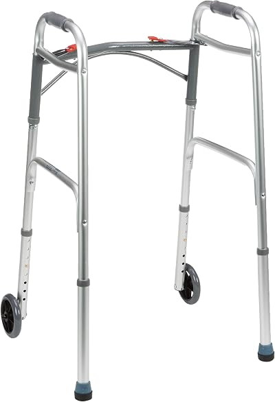 Drive Devilbiss Folding Lightweight Aluminium Walking Frame with Front Wheels