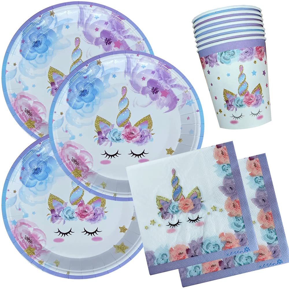 Kids Birthday Party Supplies Unicorn Party Plates Cups Napkins