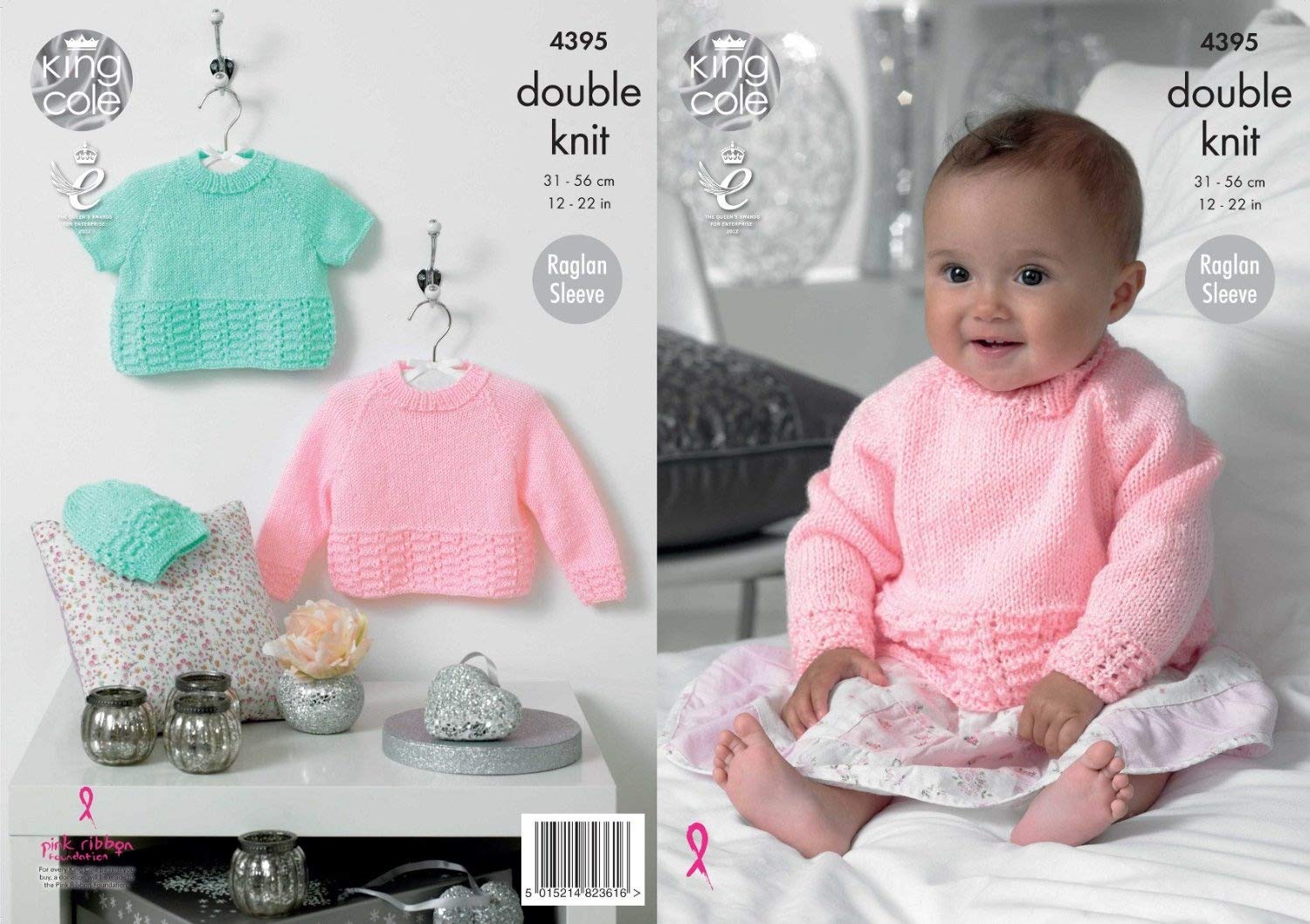 King Cole Double Knitting DK Pattern Baby Set Hat and Long and Short Sleeve Sweaters 4395