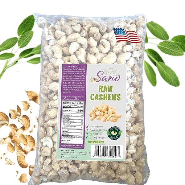 SANO WEST AFRICAN PREMIUM RAW CASHEW NUTS 32OZ...