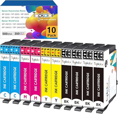 Topkolor 604XL Replacement 10 Pack Compatible with Epson XP XP-2200 3200 4200