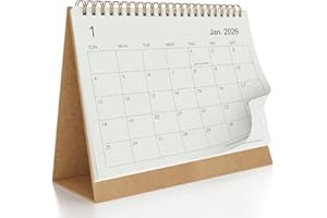 Calendarin Desk Calendar 2026-2027 for Canada Only, Nov 2025 - Jun 2027, 20 Months Standing Calendar with Canadian Holidays, 