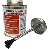 Liquid-O-Ring Copper Seal II Copper Anti-Seize Lubricant - 1800&deg;F (8oz) | Made in USA, High Temperature, Lead-Free, Zinc-Free, Brush Top Can - for Spark Plugs, Brake Calipers, and Exhaust Manifolds