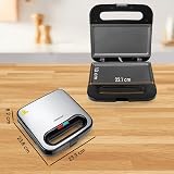 Aigostar Sandwich Toaster Panini Press Deep Fill Non-Stick Plates Indicators view 8