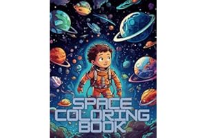 Space Coloring Book for Kids and Adults: 200 Pages With Illustrations of Space, Astronauts, Planets, Spaceships, Comets, Mete