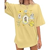 Oversized Magical Shirt Women Princess T-Shirt Magic Kingdom Shirts Family Vacation Castle Tee Tops