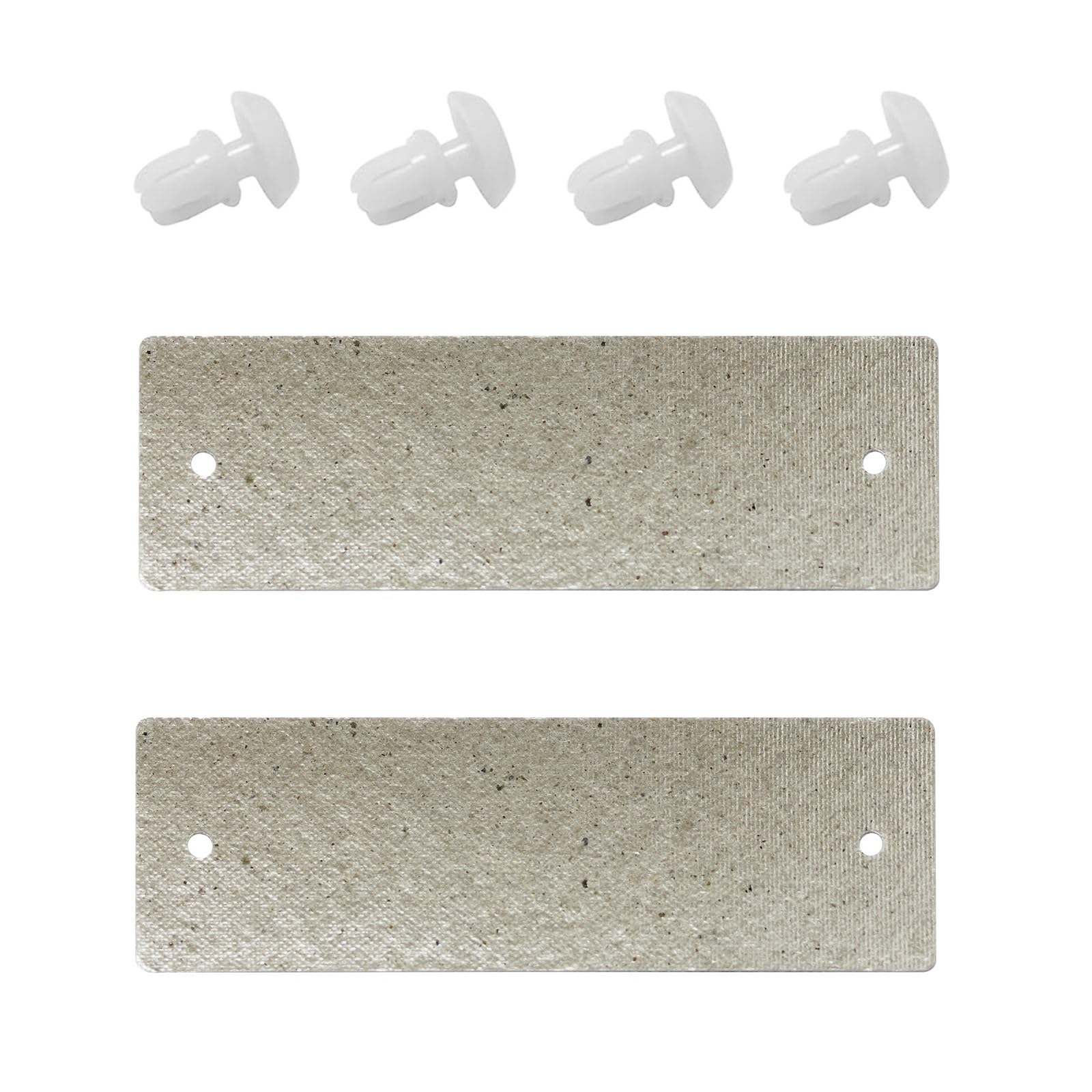 Photo 1 of ? ??? W10915651 W10120230 Microwave Waveguide Cover, 5-3/8 x 1-3/4 Inches | Silicone Bonded mica waveguide Cover | Fits Whirlpool Built-in microwaves, with 4 Pack Microwave Locking Button Rivet