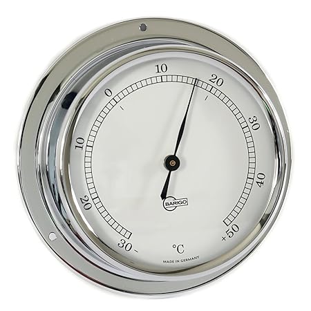 Barigo 8710CR Tempo S Schiffsthermometer Chrom rund 88mm