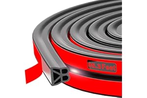 CHUANJI Car Door Weather Stripping 85.3ft Car Door Seal Strip Double Layer Rubber Automotive Weatherstrip Universal Self Adhesive Auto Soundproof Sealing Strip for Cars Truck Rv Pickup