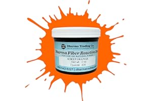 DHARMA TRADING CO Dharma Fiber Reactive Procion Dye - The #1 Dye for All Natural Fibers & Fabrics. Vibrant, Permanent Colors Trusted by Professionals & Hobbyists Since 1969 ((DT1372) 6 : Deep Orange, 2 oz.)