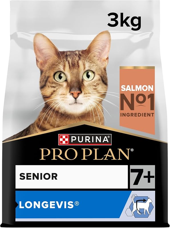® Ração seca sénior 7+ LONGEVIS® Rica em Salmão para Gatos, 3 kg