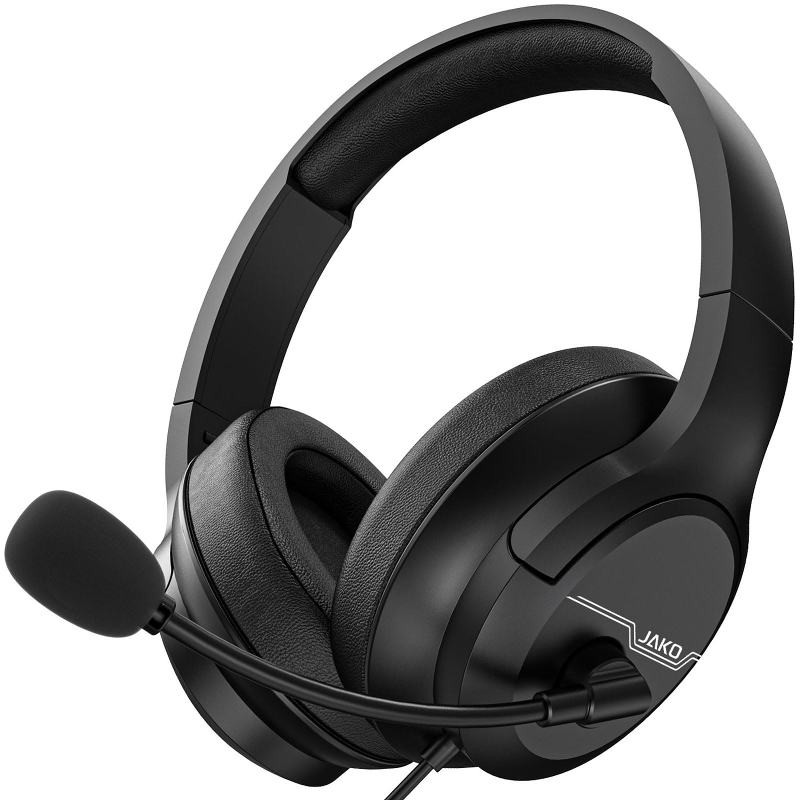 Photo 1 of Gaming Headset for Xbox One, PS5, PS4, PC, Sega Game Gear and Other Devices with 3.5mm Audio Jack, Plug and Play, Gaming Headphones for Nintendo Switch with Clear Mic, Folding Design for Kids (Black)