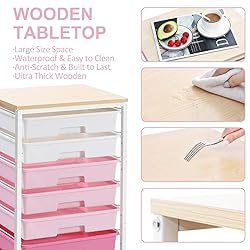 Rolling Cart with Drawers,Storage Cart with 8