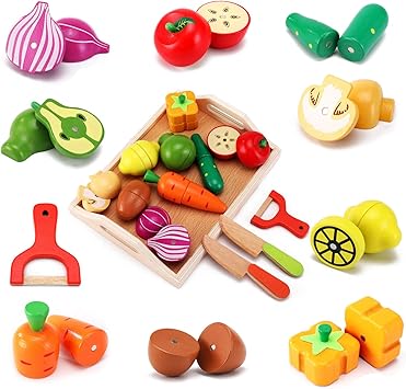 childrens wooden food sets