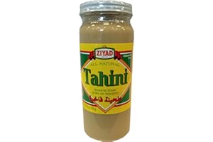 LXXMSXH Ziyad Tahini Paste, Ground Sesame Seed Paste, 16 oz, Smooth and Creamy, Perfect for Hummus, Dressings, and Middle Eastern Cuisine