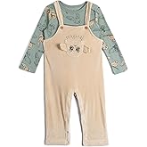 Harry Potter Baby Corduroy Ribbed Overall and T-Shirt Outfit Set Newborn to Infant Sizes (Newborn - 24 Months)