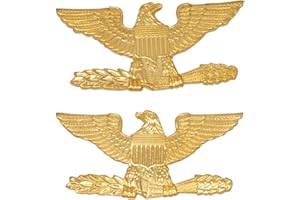 Smith & Warren 3/4" H Colonel Eagles Collar Brass Rank Insignia Gold Finish Police Fire Military Uniform Pin