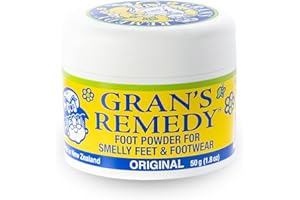 Gran's Remedy Original Unscented Shoe Deodorizer and Foot Powder for Smelly Feet - Effective Shoe Odor Eliminator in Travel Size - Absorbs Sweat and Moisture for Shoes and Feet