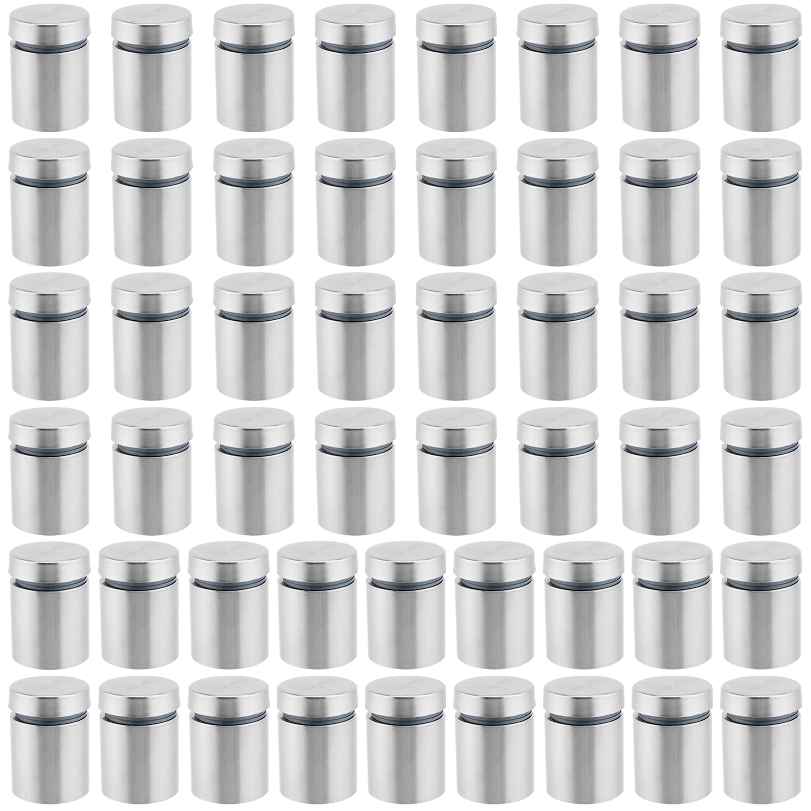 MUKLEI 50 PCS Standoff Wall Fixings, 19 x 25mm Stainless Steel Advertising Screw, Glass Standoff Fixing Bolt Advertising Screw Nails for Acrylic Sign, Guide Signs, and Pictures Display