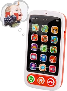Mini Tudou Baby Smart Phone,Toy Cell Phone with Lights & Music & Game,Touch and Learn Educational Toys,Best Gift for Infants,Toddlers, Boys and Girls Ages 1 2 3
