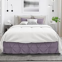 Nestl Grayish Purple Bed Skirt Twin Size, Pinch
