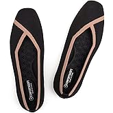 Frank Mully Womens Square Toe Flat Shoes Comfortable Knitted Flats Work Flats for Woman