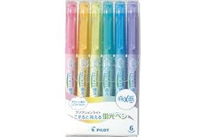 Pilot Frixion Light Soft Color Erasable Highlighter Pen, 6 Color Set (SFL-60SL-6CS)