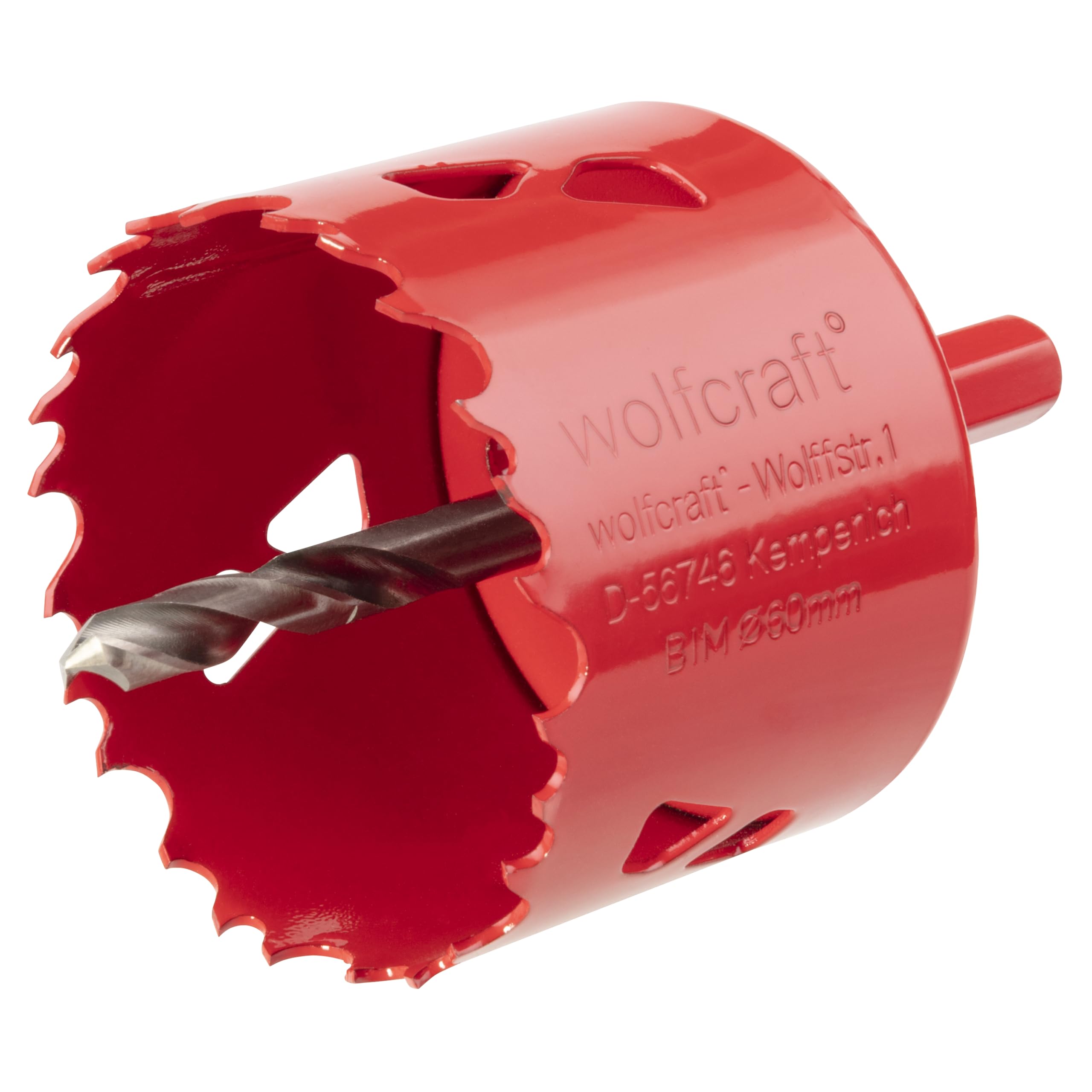 wolfcraft Bi-Metal Hole Saw, Ø 60 mm I 5484000 I For drywall materials, wood, plastics and metals, cutting depth 40 mm