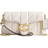 COACH Quilted Pillow Leather Tabby Wristlet with Chain