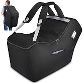 YOREPEK Padded Infant Car Seat Travel Bag Backpack | Fits All Nuna Pipa Car Seat and Base, Carseat Air Travel Cover with Shoulder Straps, Side Pocket for Travel Essentaisl