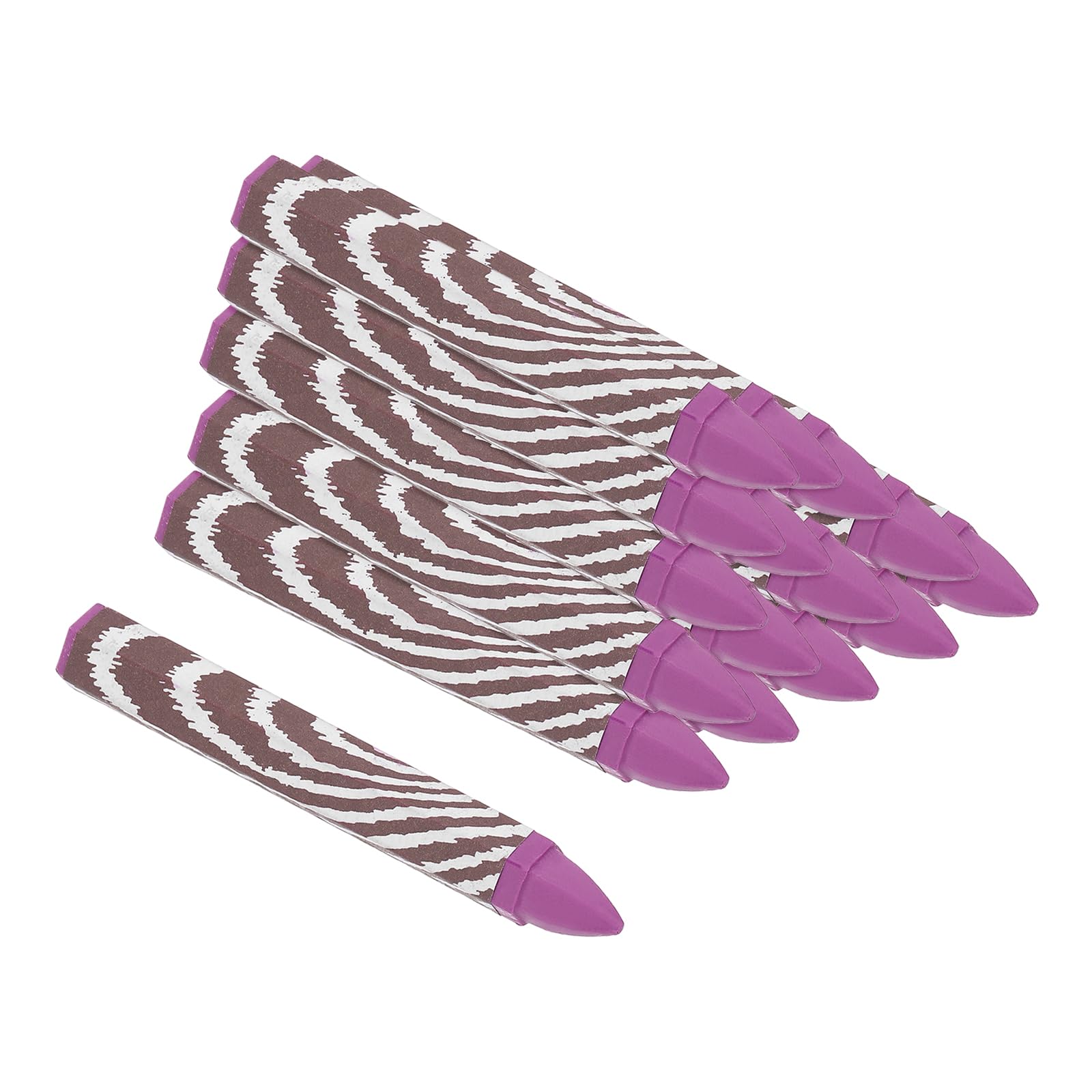 PATIKIL Lumber Marking Crayons, 16 Pcs 4.2x0.6 inch Hex Wax Tire Marker Drawing Crayons for Wood, Glass, Ceramics, Cartons, Cloth, Stone, Purple