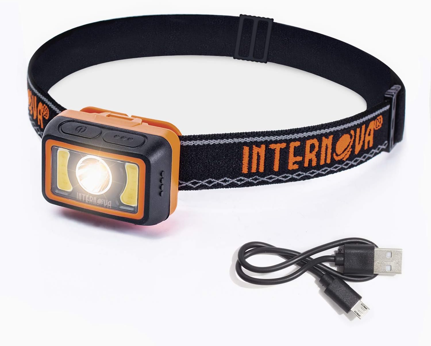 Super Bright LED Headlamp Rechargeable Lightweight Head Lamp Equipped with Spotlight & Flood