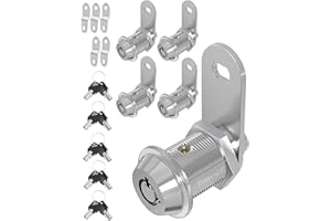 Trampgik RV Storage Locks, 7/8” Camper Compartment Storage Door Locks with Keys, for RV Camper Travel Trailer,Drawer Cabinet Toolcart Storage, 7/8 Inch 5 Locks with 10 Keyed Alike, Chrome