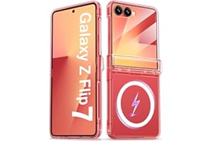 BXYJY for Samsung Galaxy Z Flip 7 Case with Hinge Protector, Compatible with MagSafe, Wireless Charging, Front Screen Protector, Rugged Men Women Full Protective Phone Case for Galaxy Z Flip7, Clear