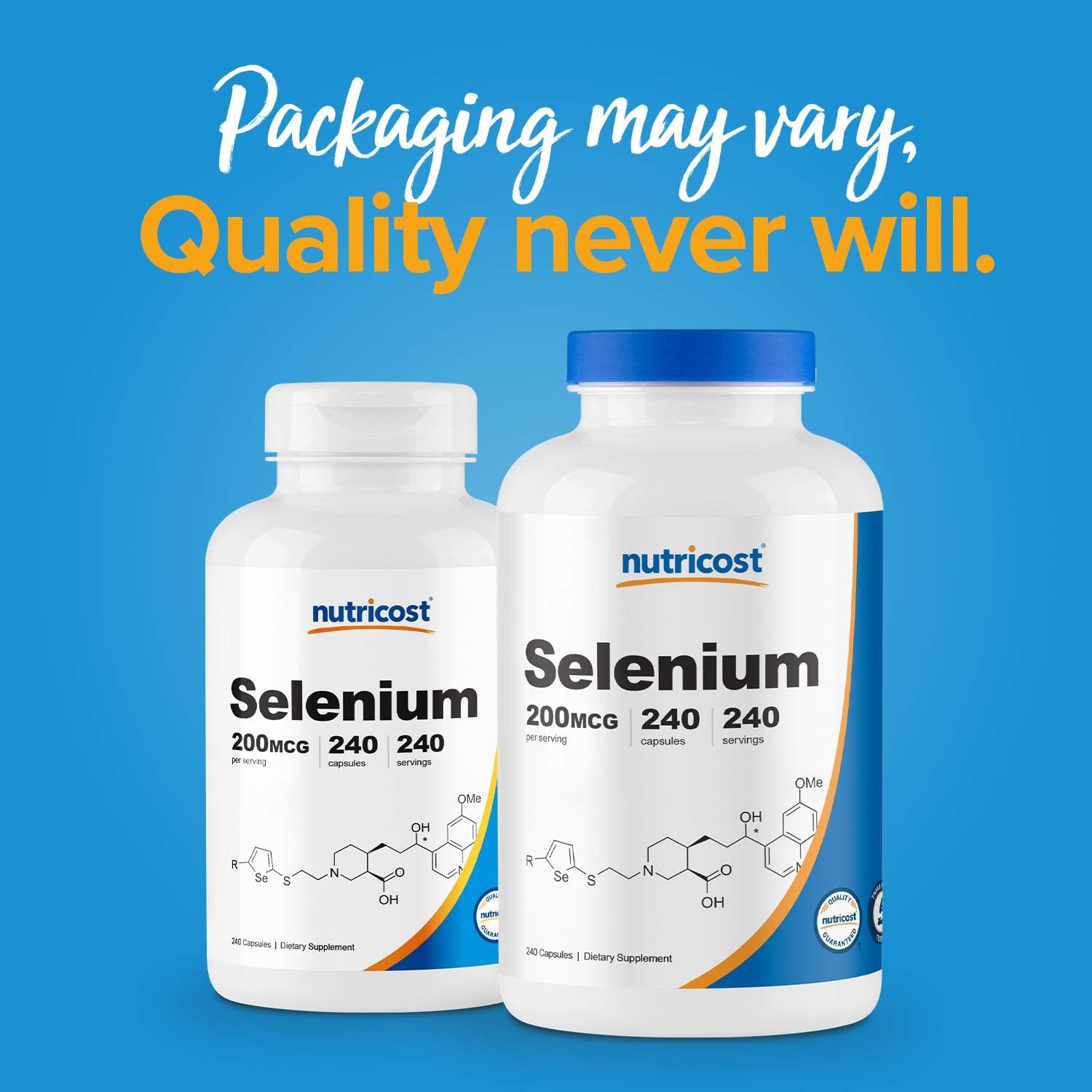 Nutricost Selenium 200mcg, 240 Veggie Capsules, Non-GMO, Gluten Free L-Selenomethionine: Health & Personal Care