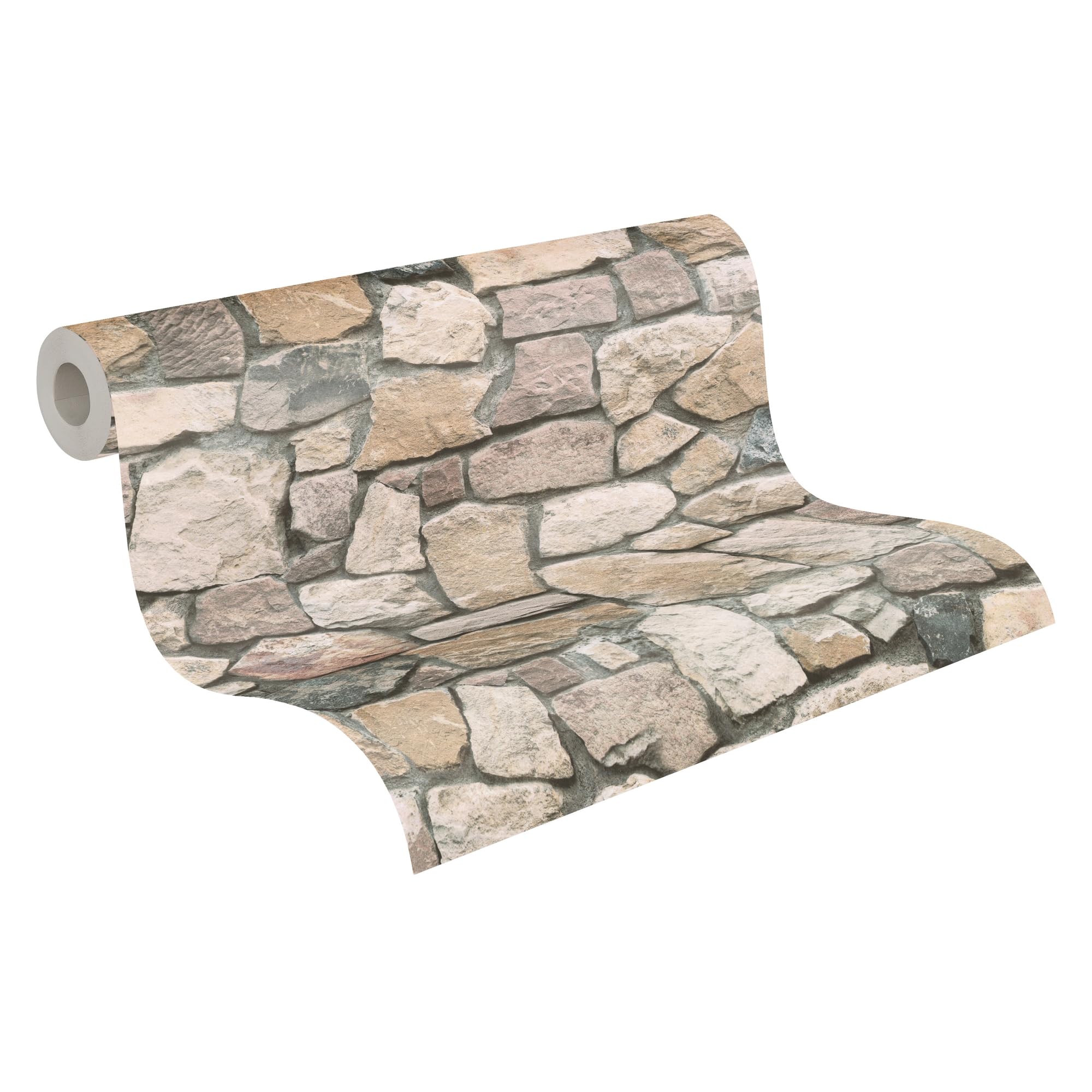 A.S. Création Wallpaper Il Decoro Natural Stone Wallpaper 10.05 m x 53 cm Multicolored Cream Grey Made in Germany 692412 6924-12 — image 1
