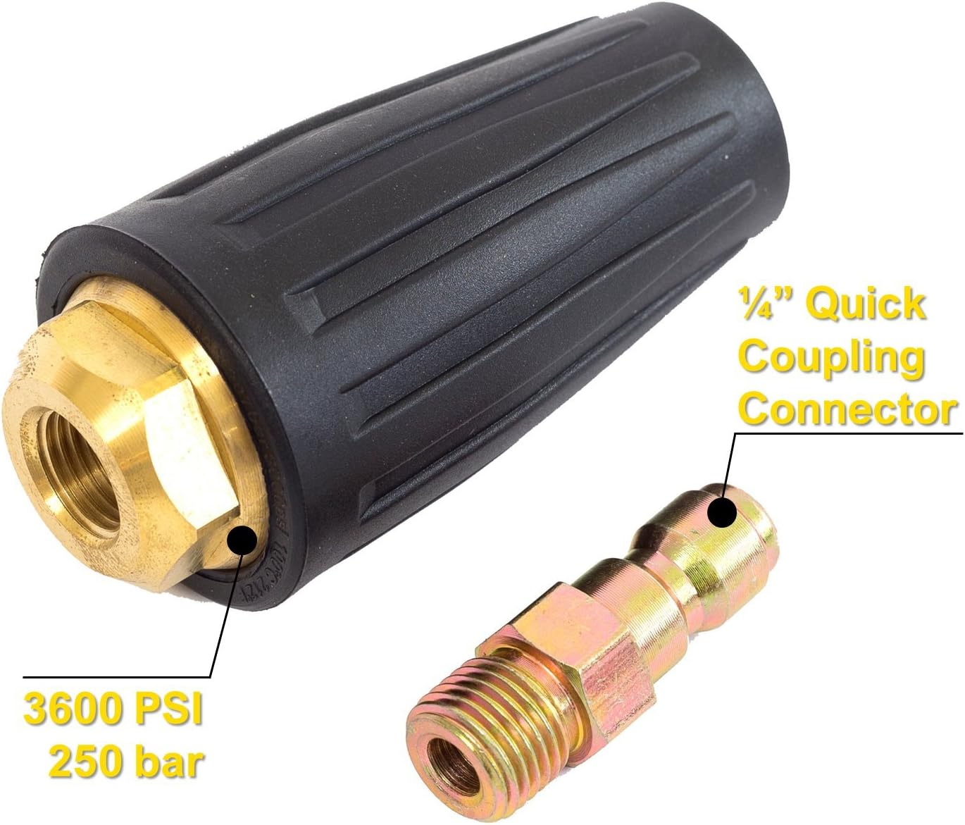Pressure Washer Turbo Nozzle 3600 PSI Rotating Turbo Tip - Image 3