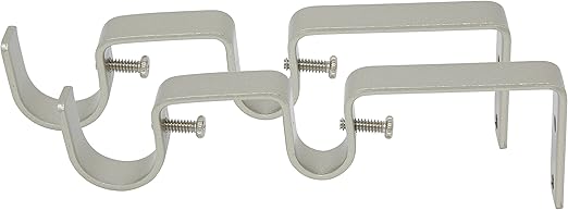 Amazon Com Meriville Double Curtain Rod Bracket Designed For 1