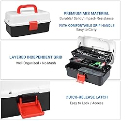 ﻿3 Layers Fishing Tackle Box, 213Pcs Fishing