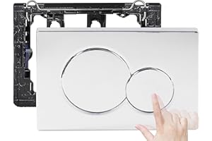 TOILTOBLE Flush Actuator Plate Compatible with 115.770.46.6, Mirror Surface Wall Mount Toilet Dual Flush Actuator Plate Sigma01, Bright