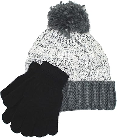 boys grey pom pom hat